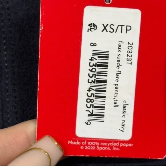 Spanx Faux Suede Flare Pant Classic Navy Size XS Tall Women - Picture 9 of 12
